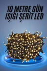 Led Işık Ağaç Süsleme Ampüllü Dekoratif Aydınlatma 10 Metre Gün Işığı