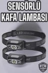 Kafa Lambası Kamp Lambası Led Işık Şarjlı Ayarlanabilir