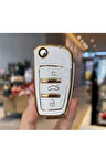 Audi A1 A3 A4 A5a 6a A7 Q3 Q5 Q7 Uyumlu Lüx Anahtar Koruma Kılıfı