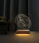 3D Led Gece Lambası Helezon Tasarım 3D Led Masa Lambası 