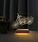 3D Led Gece Lambası Motorsiklet Tasarımlı 3DGece Lambası Doğum Gününe Hediye