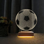 3D Led Gece Lambası Futbol Topu Çizimi Led Lamba Çocuk Odası Doğum Günü Hediyesi