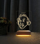 3D Led Gece Lambası Einstein Tasarımlı Lamba  3D Lamba Doğum Günü Hediyesi