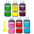 Perfection CHEF 6'lı Sıvı Su Bazlı Likit Gıda Boyası Pembe Turuncu Sarı Kırmızı Mavi Yeşil 6 X 150 gr .