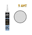 Selsil Mutfak & Banyo Silikonu Şeffaf 280 Ml. - 5 Adet