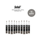Selsil Genel Amaçlı Alüminyum Gri Silikon 280 Gr. 10 Adet