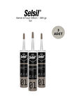 Selsil Genel Amaçlı Gri Silikon 280 Gr. 3 Adet