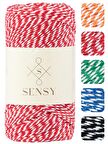 Sensy Premium 200 Metre 200 G Kırmızı Beyaz Paket İp Hediye Paketleme İpi Marteniçka İpi Twine Baker