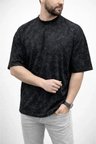 Erkek Premium Tişört Osy Yumuşak Dokulu Yıkamalı Oversize T-Shirt - Siyah