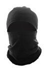 Siyah Polar Kar Maskesi Termal Kışlık Polar Şapka Bere Boyunluk Motorcu Kask Bere Unisex Balaclava