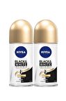 Nivea Kadın Roll On Invisible Black White İpeksi Pürüzsüzlük 50 ML - 2'li Avantaj Paketi