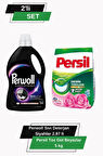Perwoll 2,97L Siyah Deterjan + Persil Gül Kokulu Toz 5kg x133 Renk Koruma ve Temizlik Seti