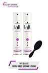 Taft Classic Ekstra Güçlü Sprey 250 Ml X 2 Adet+Tarak