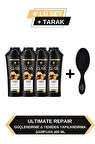 Gliss Ultimate Repair Şampuan 400ml x 4'lü Set+Tarak