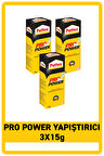 Pattex Pro Power Japon Yapıştırıcısı 15g, 3'lü Paket