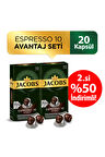 Jacobs Espresso 10 Intenso Alüminyum Kapsül Kahve 10 x 2 Adet 2.%50 İndirmli !