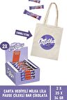 Çanta Hediyeli Milka Lila Pause Çilekli Bar Çikolata 34 gr - 50 Adet