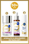 SUN SPF50 Primer Nemlendirici Makyaj Bazı 30ml, Luminous630 Skin Glow Cilt Serum 30ml ve Tonik 100ml