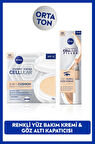 SPF15 Cellular Expert Finish Cushion Renkli Yüz Bakım Kremi 15ml ve Göz Bakım Kremi 15ml, Orta Ton