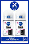 NIVEA Kadın Roll-on Deodorant Black&White Invisible Clear 25ml, 72 Saat Anti-perspirant Ter Koruması, Seyahat Boyu, Leke Karşıtı, Alkolsüz, X2 Adet