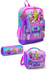 Coral High Kids Pembe Mor Milkshake Dondurma Desenli 3’lü Okul Çanta Seti SET0123749