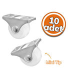 Burak 0265 Smb - Sabit Tekerlek Beyaz 10'lu Set