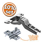 Samet Menteşe Star Yarım Deve Boynu Menteşe 10'lu Set (Taban Dahil)