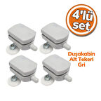 Sym Duşakabin Alt Tekeri Gri 1 Adet 4'lu Set