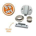 Titus Bas Çek Kilit Manyetik 13Mm Yuvarlak Nikel 5'li Set