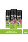 Axe Erkek Deodorant & Bodyspray Epic Fresh 48 Saat Etkileyici Koku 150 ML x3