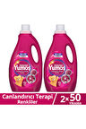 Yumoş Sıvı Bakım Deterjanı Canlandırıcı Terapi Renkliler 50 Yıkama 2500 ml x2
