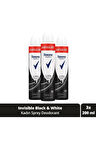 Rexona Invisible Black & White 72 Saat Kadın Sprey Dodrant 3 x 200 ML