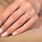 3mm Sarı Düz Bombe Klasik Alyans