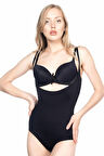 Kadın Siyah Göğsü Açık Slip Korse