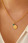 14 Ayar Altın Küçük Boy Tuğra Göz Halat Zincir Kolye