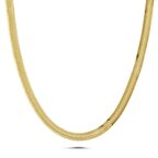 14 Ayar Altın İtalyan Balık Sırtı Zincir Kolye 2,5 mm Kalınlık