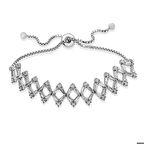 Gümüş Asansörlü Baget Taşlı Kadın Bileklik