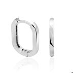 Gümüş Taşsız J Kadın Küpe