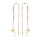 Gümüş Zincirli Yunus Balığı Küpe