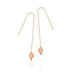 Gümüş Zincir Yaprak Küpe