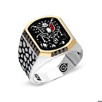 Gümüş Osmanlı Devlet Armalı Erkek Yüzük