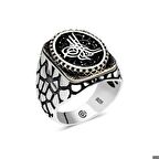 Gümüş Tuğra Oval Erkek Yüzük