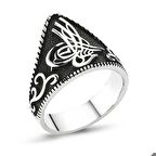 Gümüş Tuğralı Okçu Zihgir Erkek Yüzük