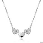 ​Gümüş Üç Kalp Kolye