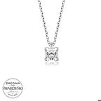 Swarovski Taşlı Gümüş Tektaş Kadın Kolye