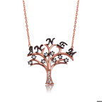 Gümüş Annem Yazılı Hayat Ağacı Kadın Kolye