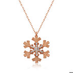 Gümüş Kar Tanesi Kadın Kolye
