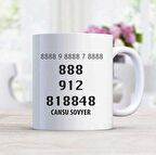 Sonsuz Aşk Sayı Sekans kişiye özel kupa bardak