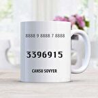 Şifalan Sayı Sekans kişiye özel kupa bardak