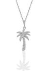 Gümüş rodyumlu palmiye kolye